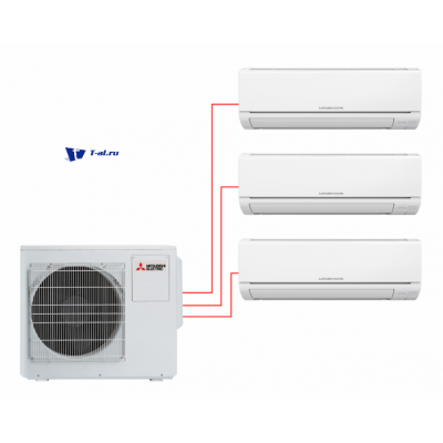 Mitsubishi Electric MSZ-HJ25VA-ER1×2 + MSZ-HJ35VA-ER1 / MXZ-3HJ50VA-ER1 013818