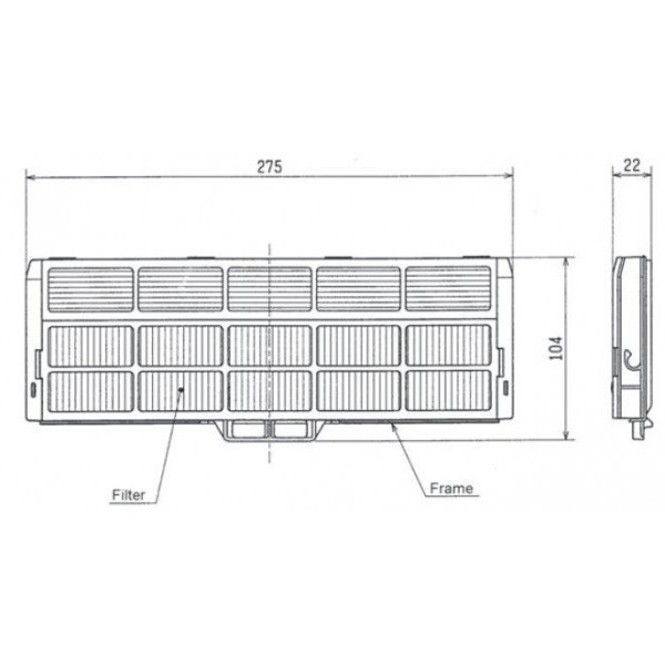 Антиаллергенная фильтрующая вставка Mitsubishi Electric MAC-171FT-E 014817